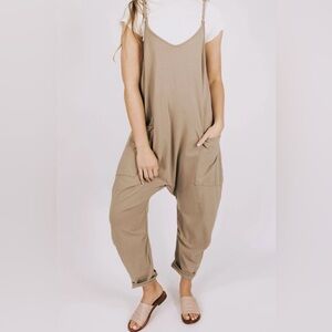 NWT FP Movement Women's By Free People Hot Shot Onsie in Mocha Latte. Size Small